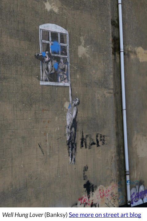 Well Hung Lovers Banksy Forgmore Street Bristol