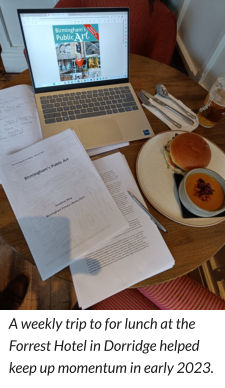 A weekly trip to for lunch at the Forrest Hotel in Dorridge helped keep up momentum in early 2023.