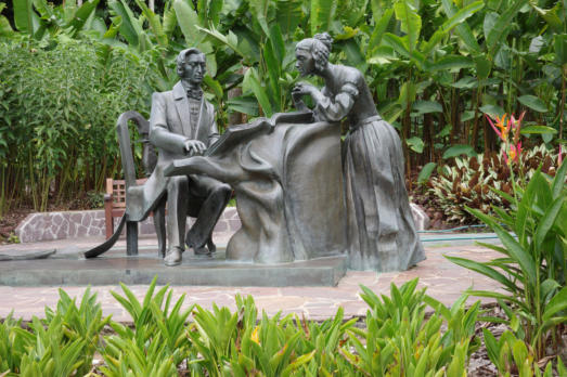 Chopin overlooking the symphony stage, Singapore Botanical Gardens